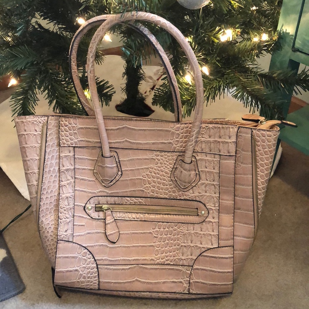 Faux snakeskin purse
